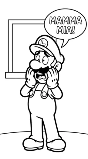 tranh tô màu Luigi cho bé