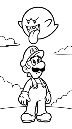 tải hình tô màu Luigi pdf