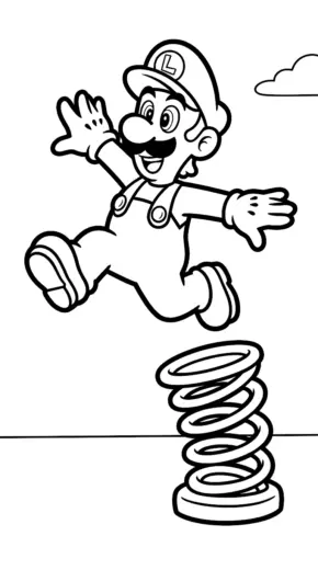 tải file hình tô màu Luigi