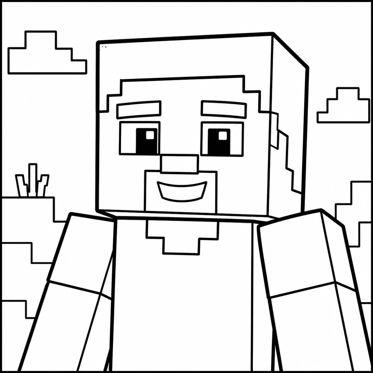 Tranh tô màu Steve