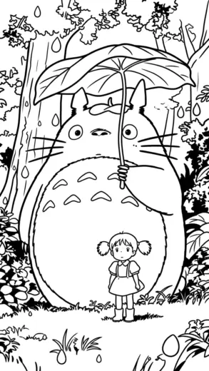 tranh tô màu tranh tô màu Totoro 1 cho trẻ em