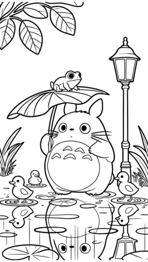 tranh tô màu tranh tô màu Totoro 2 cho bé 6 tuổi chất lượng cao