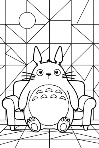 in tranh tô màu tranh tô màu Totoro 21