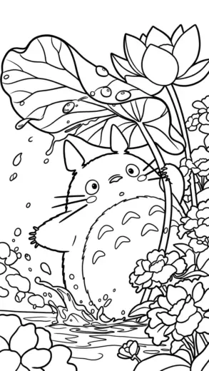 download tranh tô màu tranh tô màu Totoro 24 cho bé