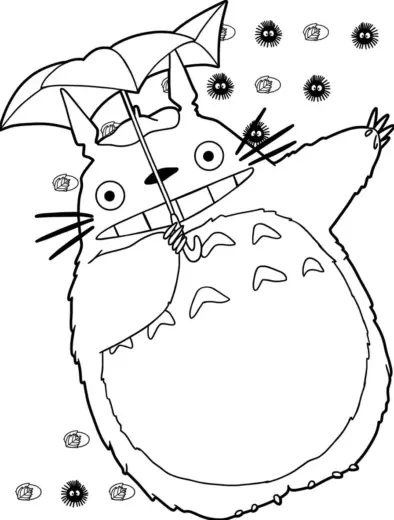 hình tô màu tranh tô màu Totoro 27 cho bé 6 tuổi chất lượng cao