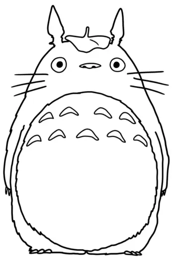 hình tô màu tranh tô màu Totoro 3 cho bé 8 tuổi chất lượng cao