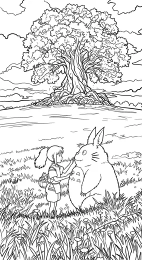 download tranh tô màu tranh tô màu Totoro 32 cho bé
