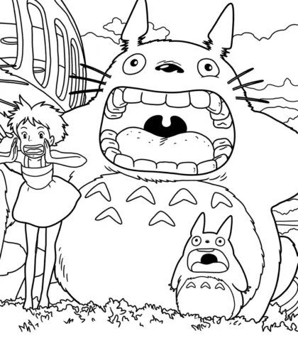 tải tranh tô màu tranh tô màu Totoro 37 chất lượng cao