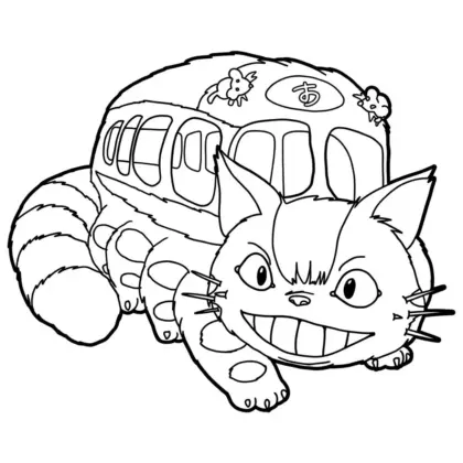 in hình tô màu tranh tô màu Totoro 4 cho bé 3 tuổi