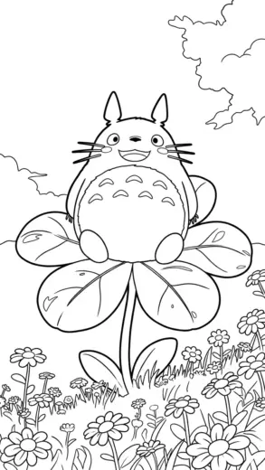 file hình tô màu tranh tô màu Totoro 7 cho bé 4-5 tuổi