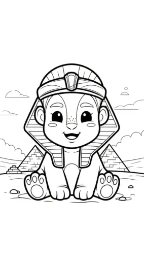 tải tranh tô màu tranh tô màu Tượng Nhân Sư 9 cho bé
