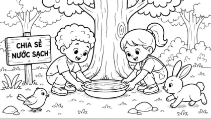 hình tô màu bảo vệ rừng cho bé 8 tuổi chất lượng cao