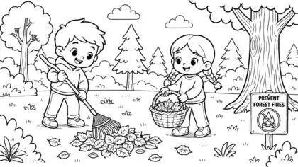 hình tô màu bảo vệ rừng cho bé mới nhất