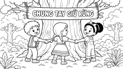 tải tranh tô màu bảo vệ rừng chất lượng cao