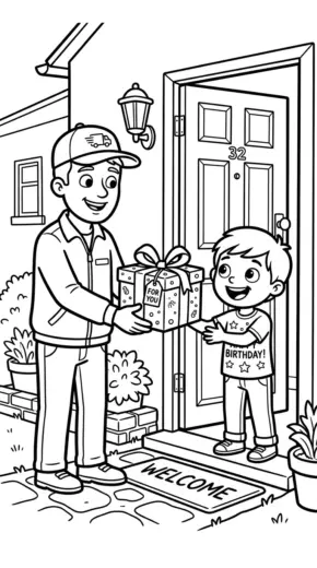 tranh tô màu người vận chuyển cho bé tải về