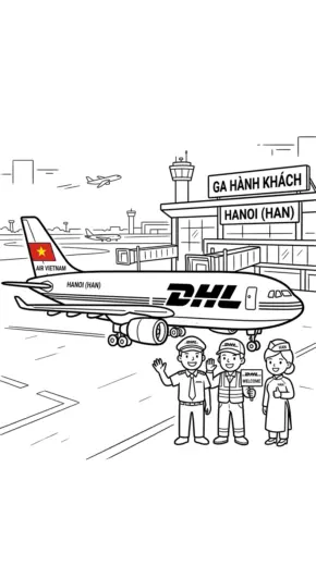 in hình người vận chuyển cho bé tập tô