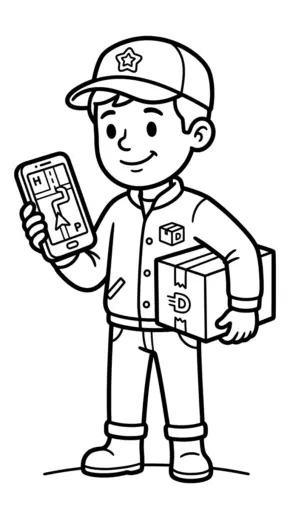 tải file hình tô màu người vận chuyển