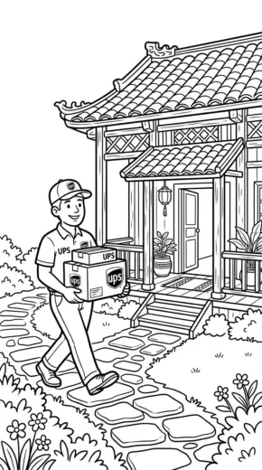 tranh tô màu người vận chuyển cho bé 4 tuổi chất lượng cao