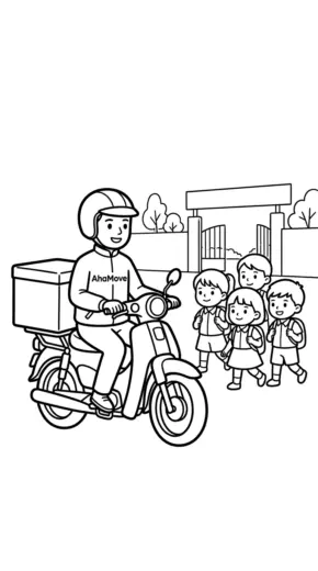 tranh tô màu người vận chuyển cho bé 7 tuổi