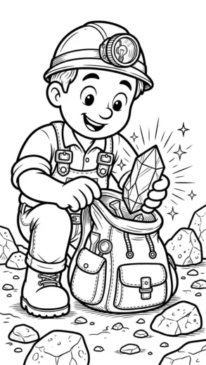tải tranh tô màu thợ mỏ cho bé 7 tuổi