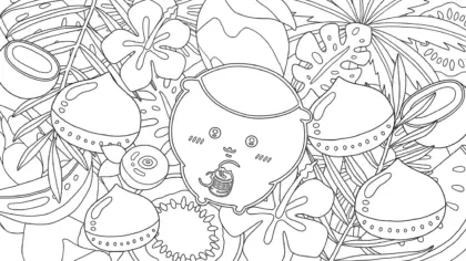 tranh tô màu Coloriage Chiikawaaa cho bé tải chất lượng cao