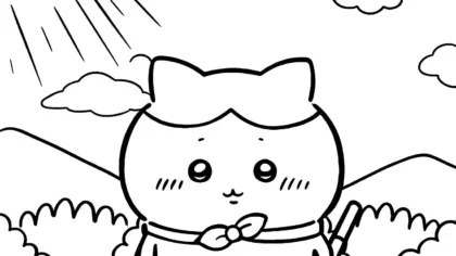 in hình Coloriage Chiikawaaa cho bé tập tô