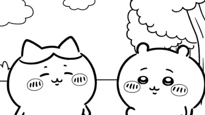 tranh tô màu Coloriage Chiikawaaa cho bé 3 tuổi chất lượng cao