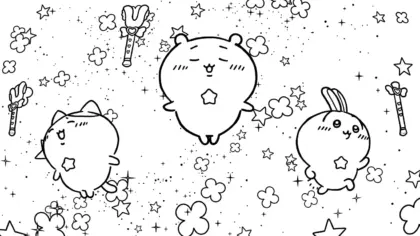 in tranh tô màu Coloriage Chiikawaaa cho bé 6 tuổi