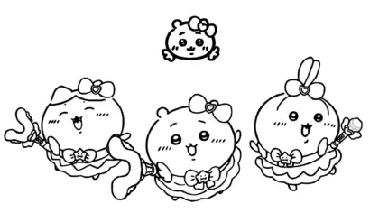 hình tô màu Coloriage Chiikawaaa tập tô