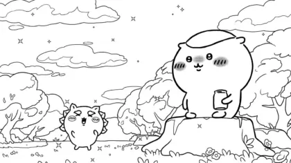 tải tranh tô màu Coloriage Chiikawaaa cho bé 6 tuổi