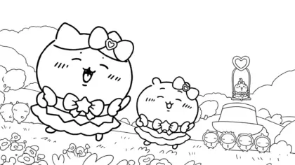 in hình tô màu Coloriage Chiikawaaa cho bé 5 tuổi