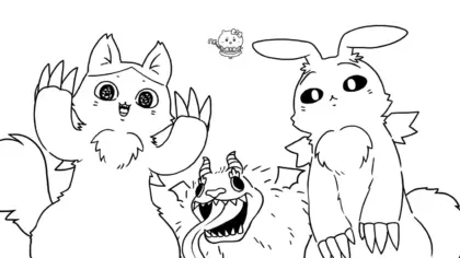 tải hình tô màu Coloriage Chiikawaaa cho bé