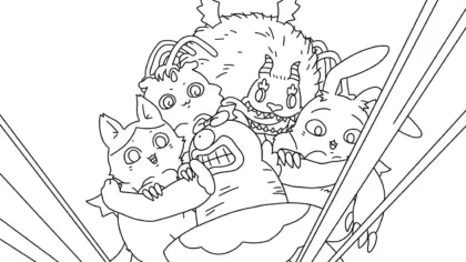 tải tranh tô màu Coloriage Chiikawaaa cho bé 5 tuổi