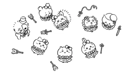 hình tô màu Coloriage Chiikawaaa cho bé 6 tuổi