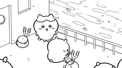 tải hình tô màu Coloriage Chiikawaaa cho bé 4 tuổi