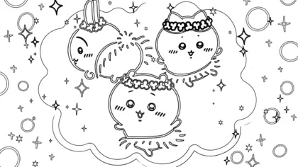 tải tranh tô màu Coloriage Chiikawaaa cho bé chất lượng cao