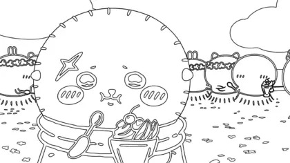 tải tranh tô màu Coloriage Chiikawaaa chất lượng cao