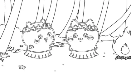 mẫu in tranh tô màu Coloriage Chiikawaaa cho bé