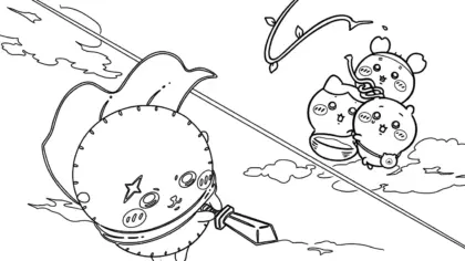 tải hình tô màu Coloriage Chiikawaaa cho bé 6 tuổi