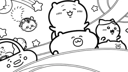 tranh tô màu Coloriage Chiikawaaa cho bé 8 tuổi