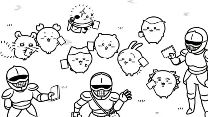 in hình tô màu Coloriage Chiikawaaa cho bé 8 tuổi