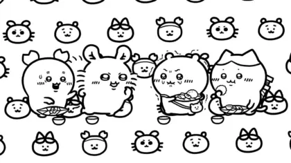 tải tranh tô màu Coloriage Chiikawaaa chất lượng cao