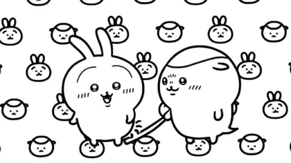 tranh tô màu Coloriage Chiikawaaa cho bé tải chất lượng cao