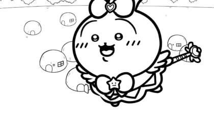 tải hình tô màu Coloriage Chiikawaaa cho bé chất lượng cao
