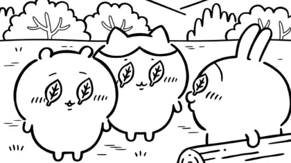 file pdf hình tô màu Coloriage Chiikawaaa cho bé