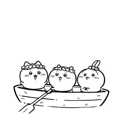 in tranh tô màu Coloriage Chiikawaaa chất lượng cao