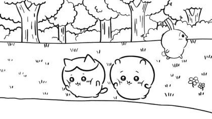 tải tranh tô màu Coloriage Chiikawaaa cho bé 8 tuổi