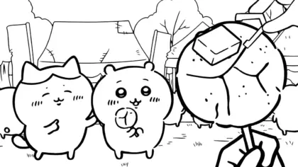 hình tô màu Coloriage Chiikawaaa chất lượng cao