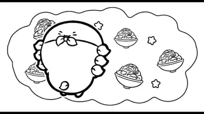 hình tô màu Coloriage Chiikawaaa cho bé