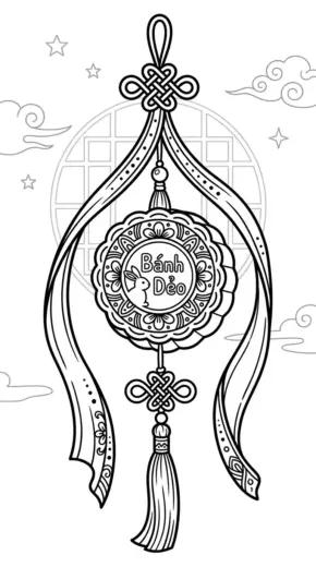 tải hình tô màu Tranh Tô Màu Bánh Trung Thu 12 cho bé